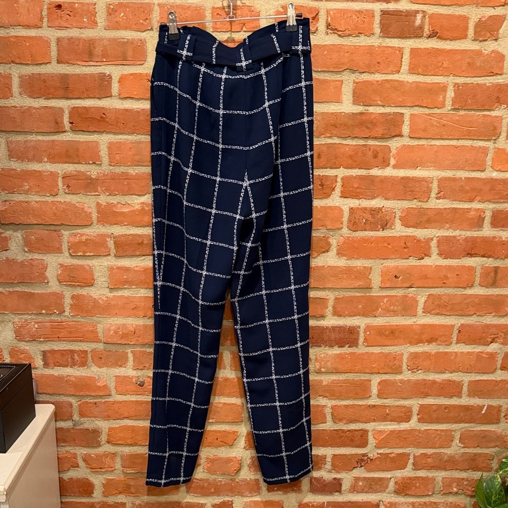 Express Navy And White Patterned Pants - image 4